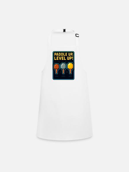 Paddle Up, Level Up Ping Pong - Tablier Enfant - blanc - Devant