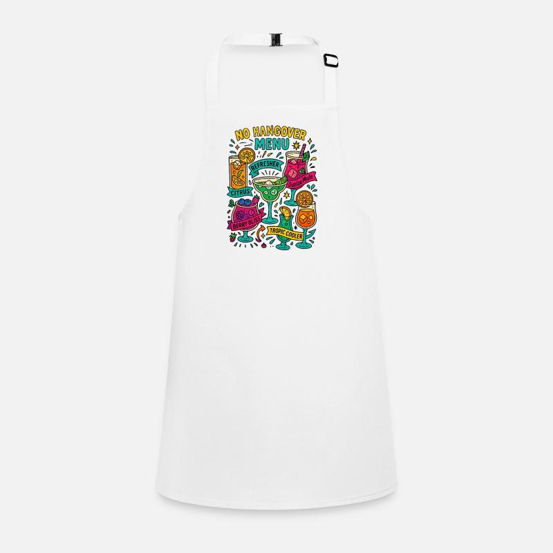 No Hangover Menu, Mocktail Card Children's Apron