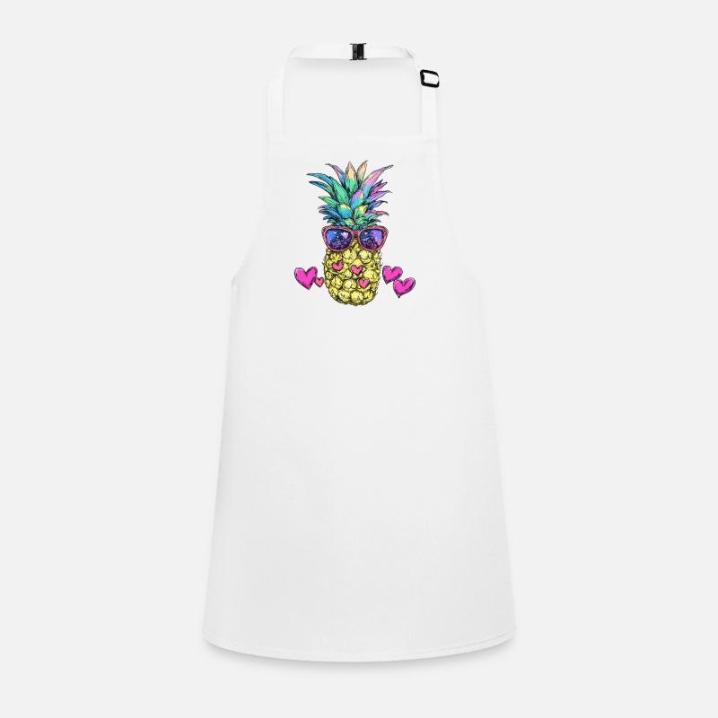 Bunte Ananas mit Sonnenbrille Schürze für Kinder