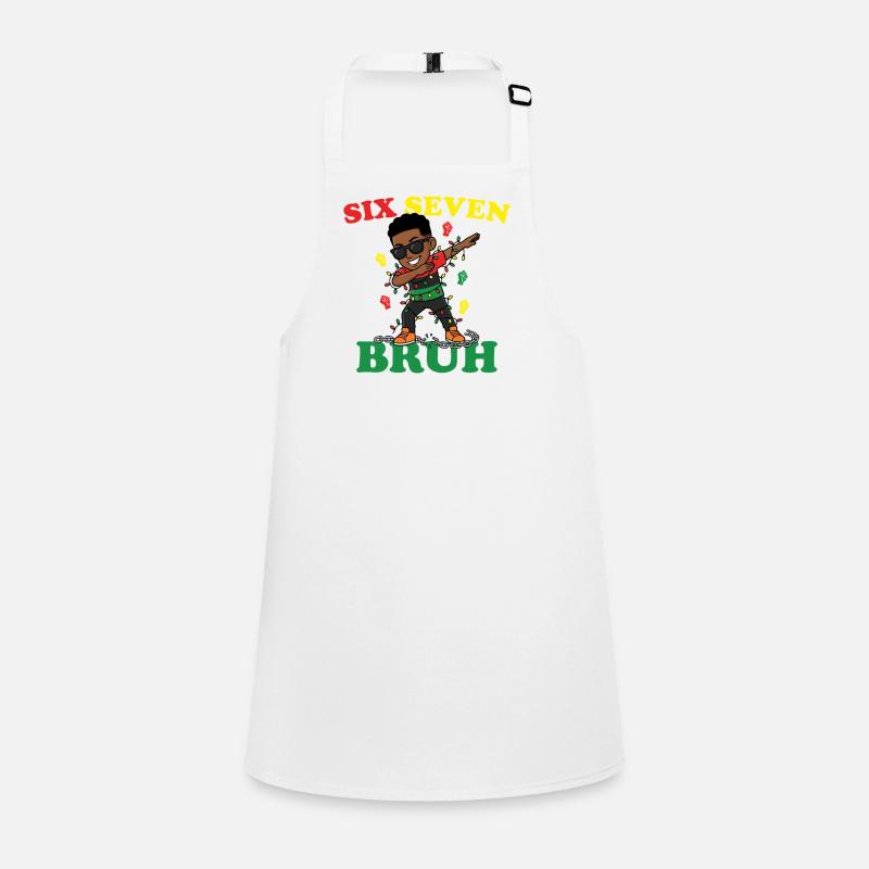 Six Seven Bruh Dabbing Juneteenth Boy Afro Boys Schürze für Kinder