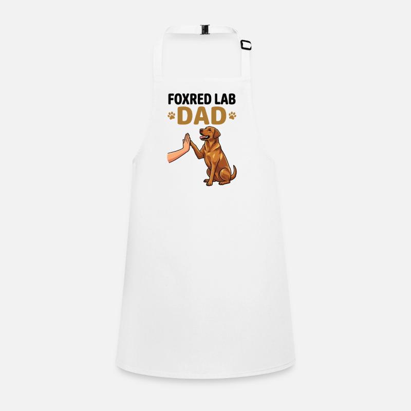 Papa labrador Fox Red – Un design de chien High Five Tablier Enfant