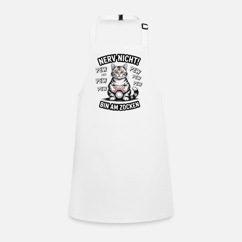 Courage Not I Gaming Cat Design Tablier Enfant