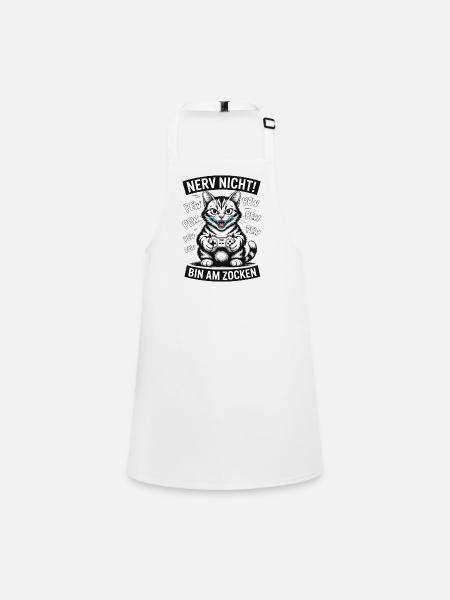 Courage Not I Gaming Cat Design - Tablier Enfant - blanc - Devant
