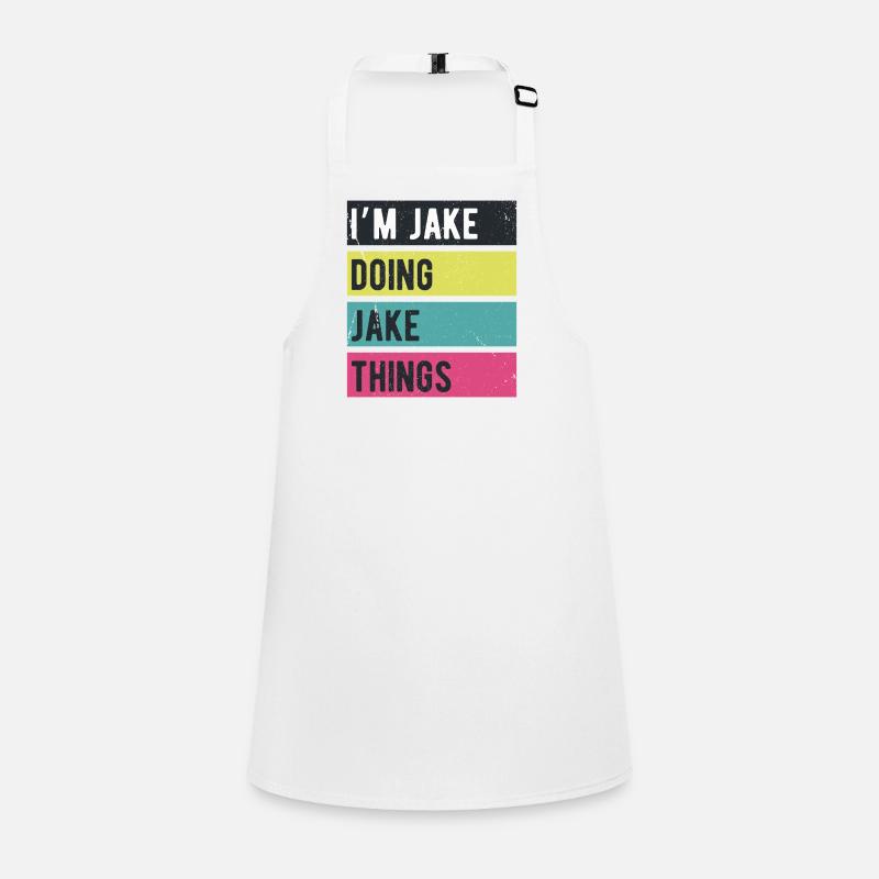 Ich bin Jake und mache Jake Things Retro Colors Schürze für Kinder