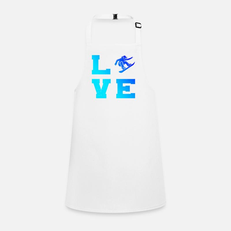 Clean Snowboard Artwork for Women's Snowboard Children's Apron