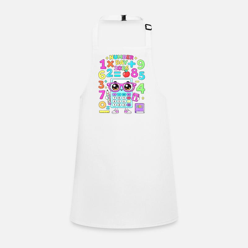 Kawaii Calculator Classroom Theme Children's Apron