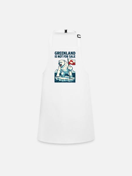 Greenland Is Not For Sale - Children's Apron - white - Front