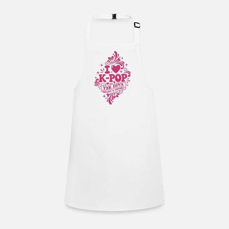 I Love K-Pop Y2K Diva Dreamy And Cheeky Korean Children's Apron