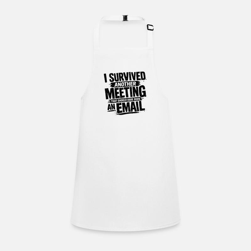 Witziges Bürohumor Meeting E-Mail Design Schürze für Kinder