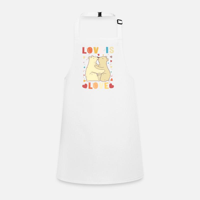Love is Love: Vintage Bären Pride Design Schürze für Kinder
