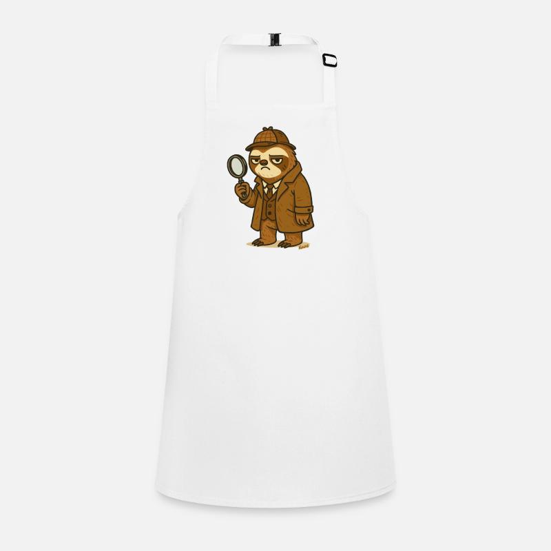 Detective sloth in trench coat Children's Apron
