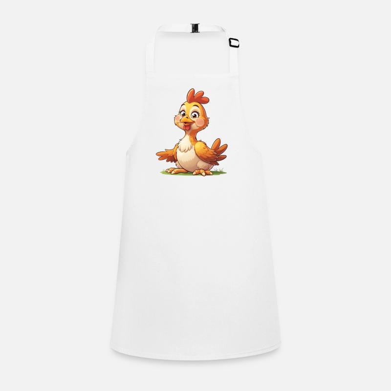 Cuddly chicken cartoon character Children's Apron