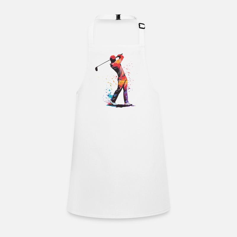 Silhouette de golfeur Tablier Enfant