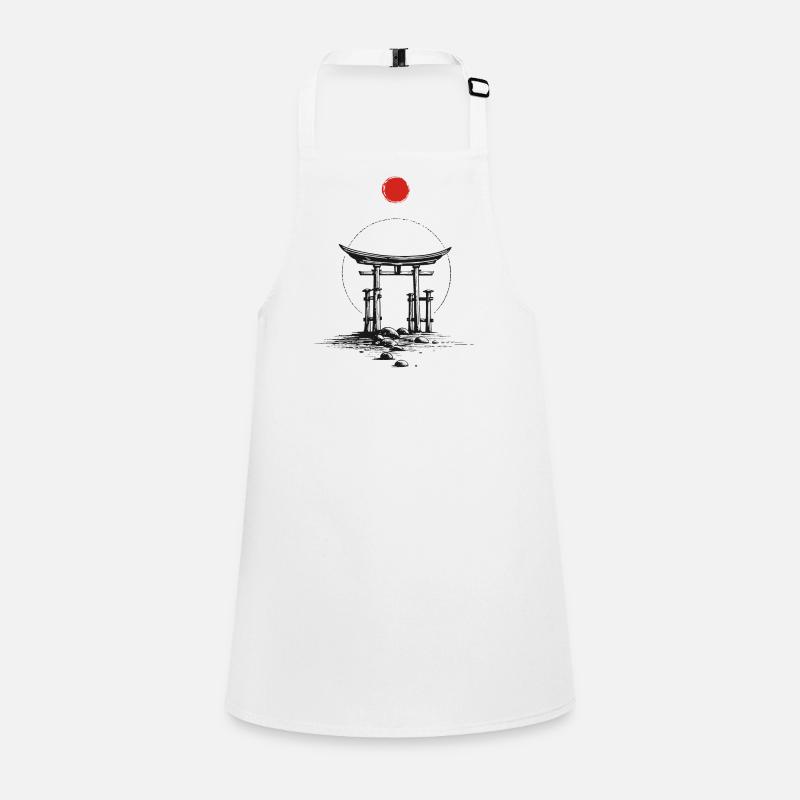 Red Sun Torii – Zen Minimal Japon Tablier Enfant