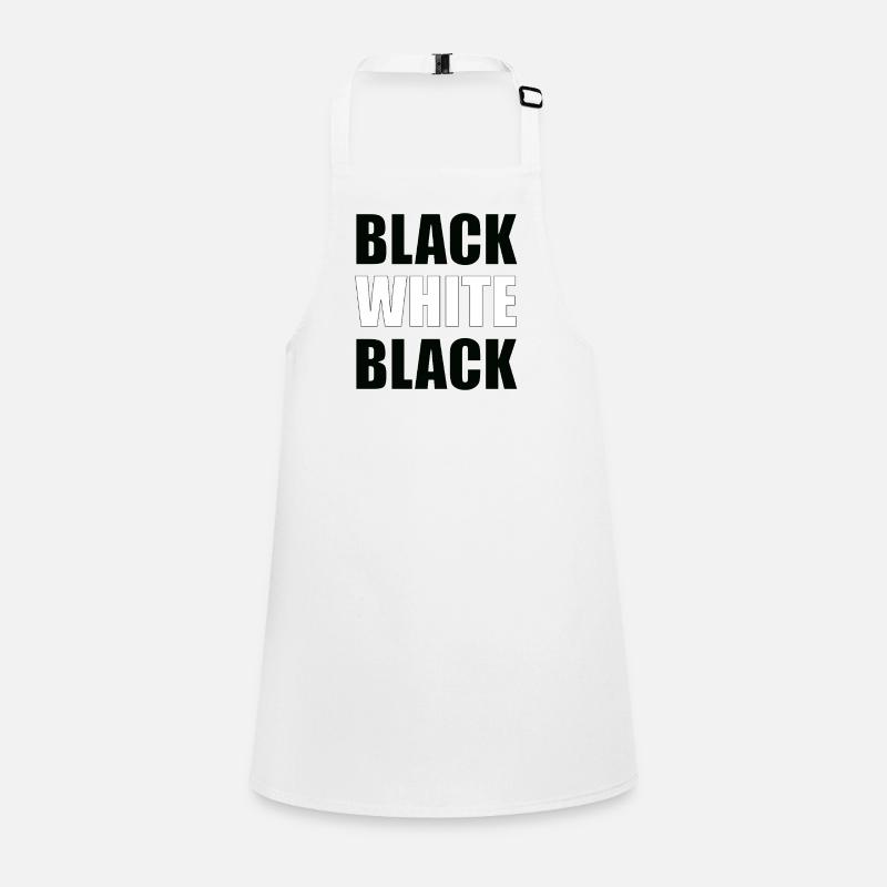 Le noir est blanc c’est noir – Typographie minimale Tablier Enfant