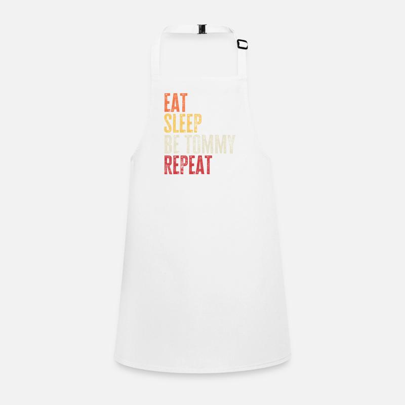 Eat Sleep Be Tommy Repeat Retro Name Children's Apron