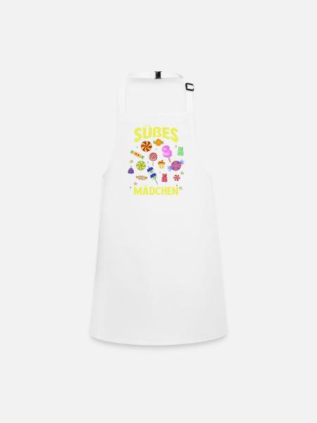Fille mignonne gourmande par les sucreries - Tablier Enfant - blanc - Devant