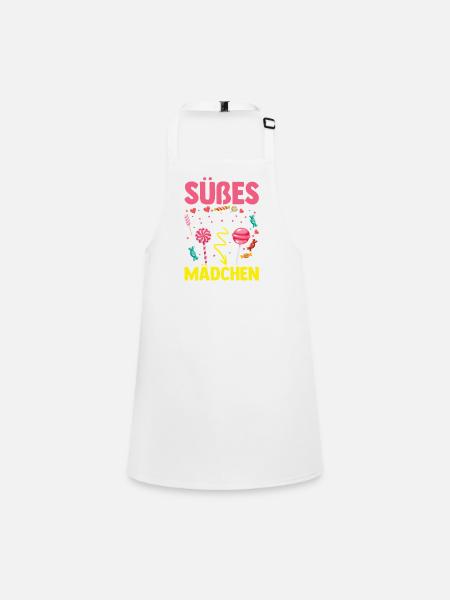 Fille mignonne gourmande par les sucreries - Tablier Enfant - blanc - Devant