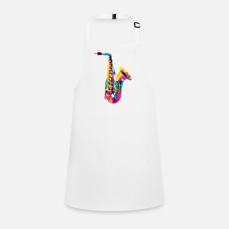 Explosion lumineuse des couleurs du saxophone Tablier Enfant