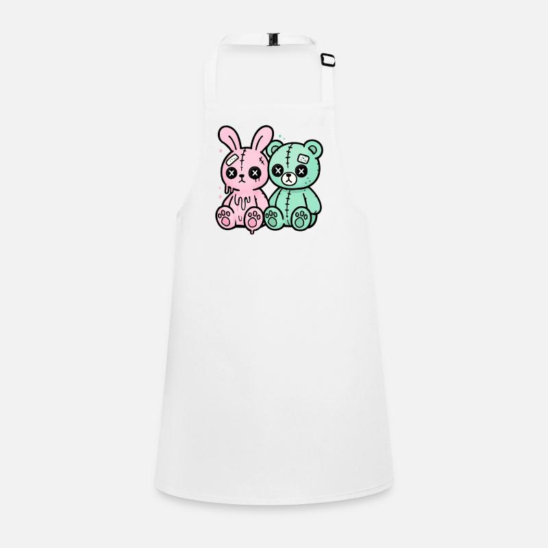 Goth Bunny Horror Rabbit Gothic Gruselig Gruselig Schürze für Kinder