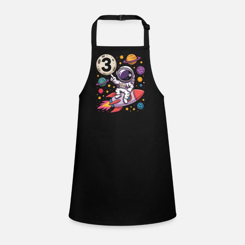3rd Birthday Astronaut Galaxy 3 Three Birthday Schürze für Kinder