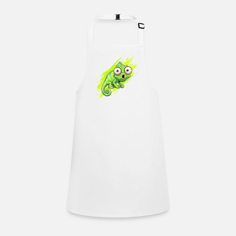 Neon Chameleon Splash Children's Apron