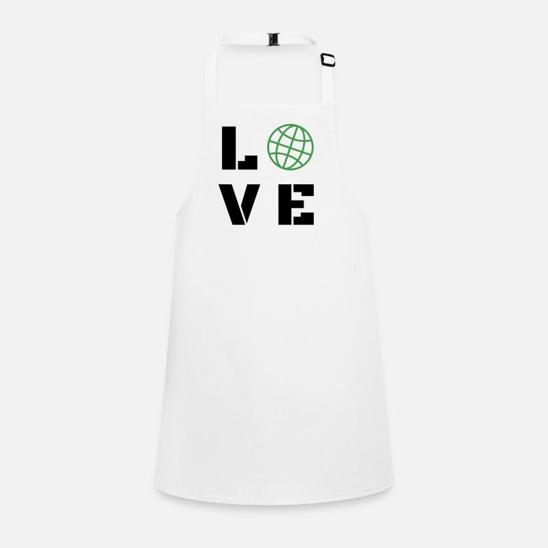 Love Earth Day Ecology Green Globe Planet Art Children's Apron