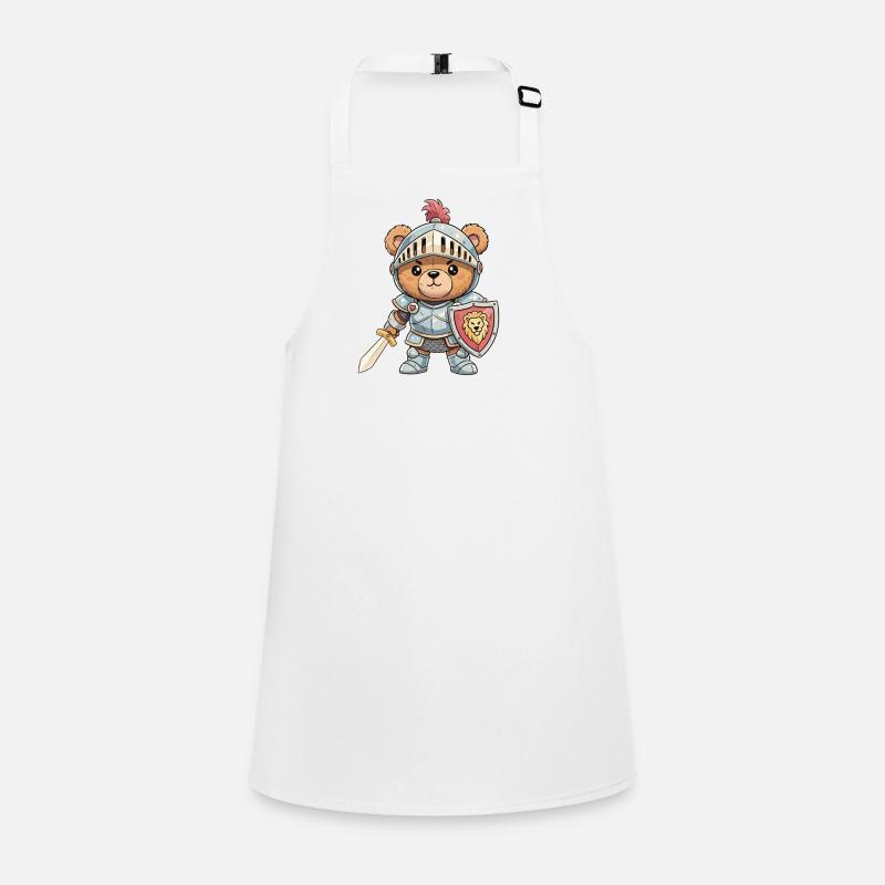 Ours chevalier dans le char - Tablier Enfant - blanc