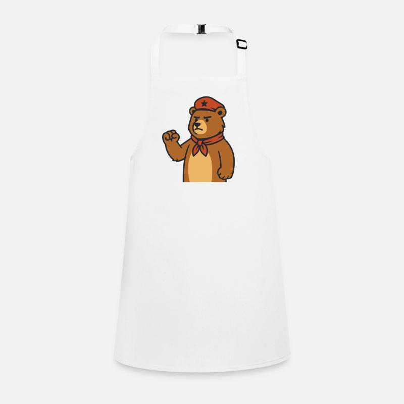 Wach Bär mit rotem Halstuch Schürze für Kinder