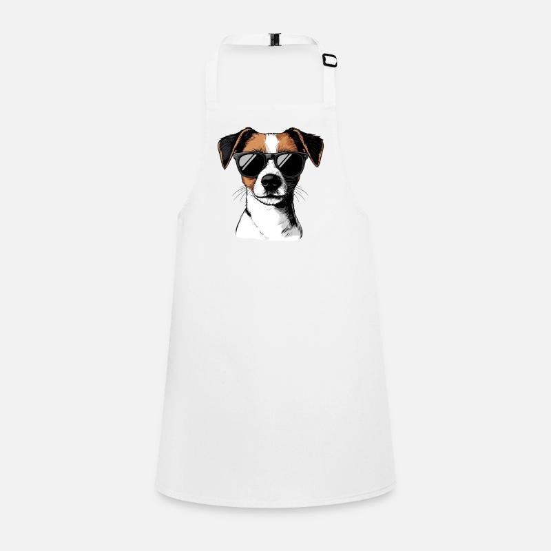 Jack Russel mit Sonnenbrille Schürze für Kinder