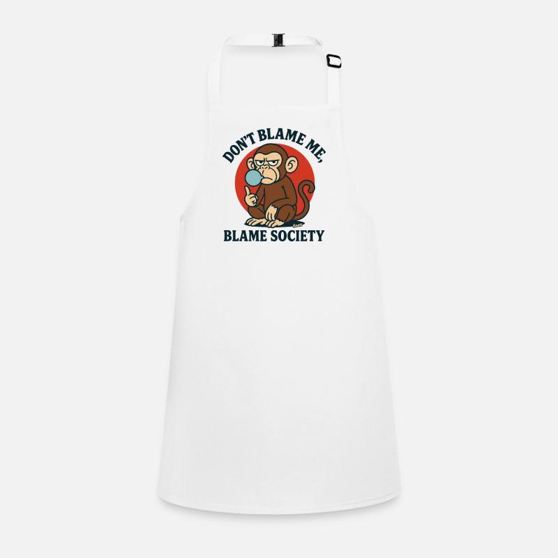Monkey Blame Society Tee Children's Apron