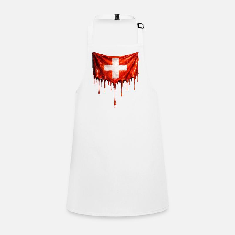 Dripping Swiss flag Children's Apron