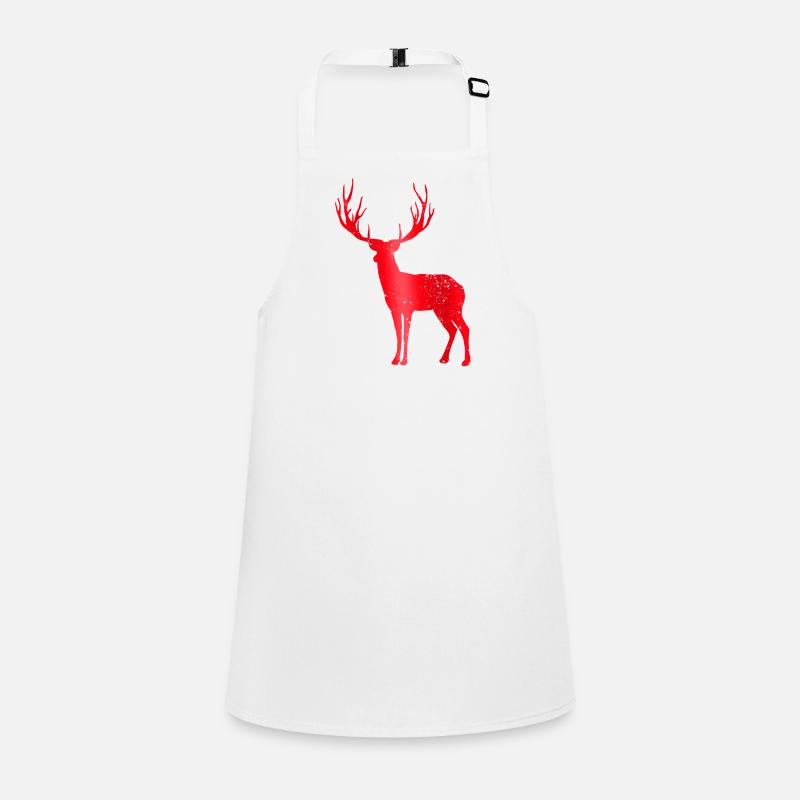 Hirsch mit Geweih Vintage Hirschgeweih Design Schürze für Kinder