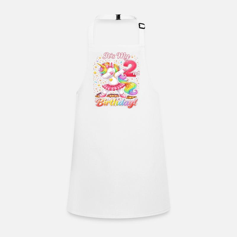 Unicorn Second Birthday Celebration Children's Apron