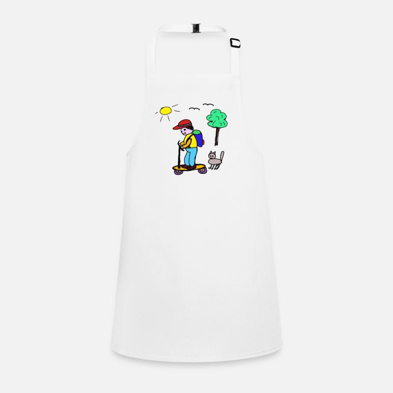 Kind Kinder Schulkind Katze Freunde  Schürze für Kinder