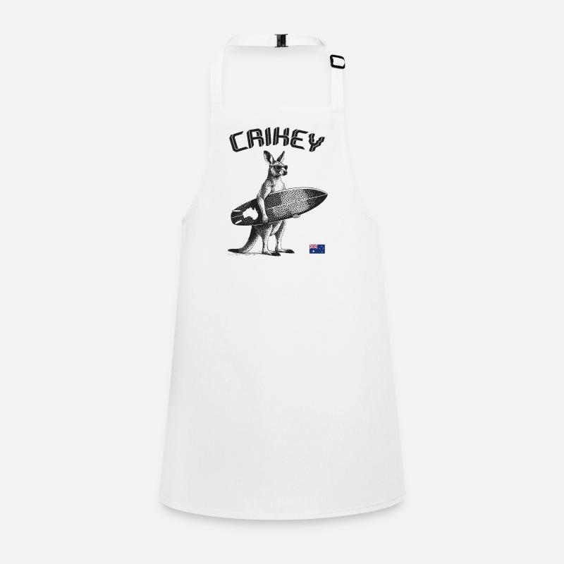 Crickey Kangaroo Australia Surfing Children's Apron