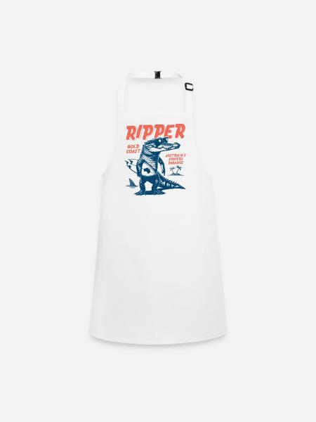 Ripper Surfer Croc Gold Coast Australia - Children's Apron - white - Front