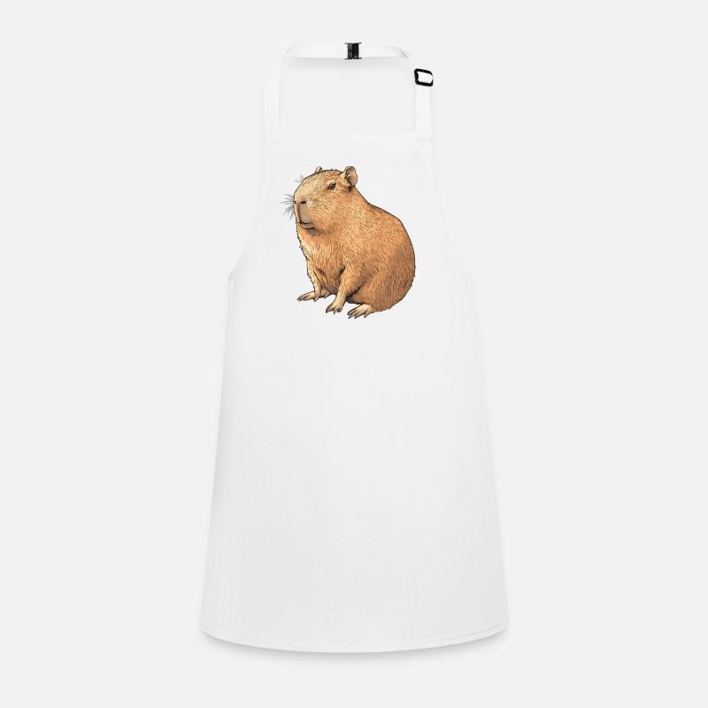 Dessin Kapibara en ton brun Tablier Enfant