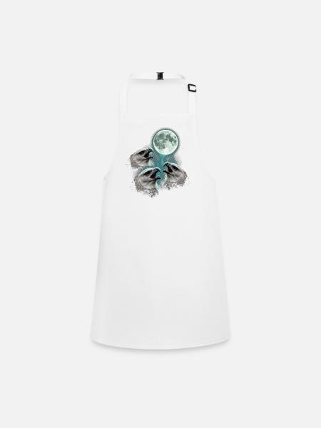 Harpy eagles howling at the moon - Children's Apron - white - Front