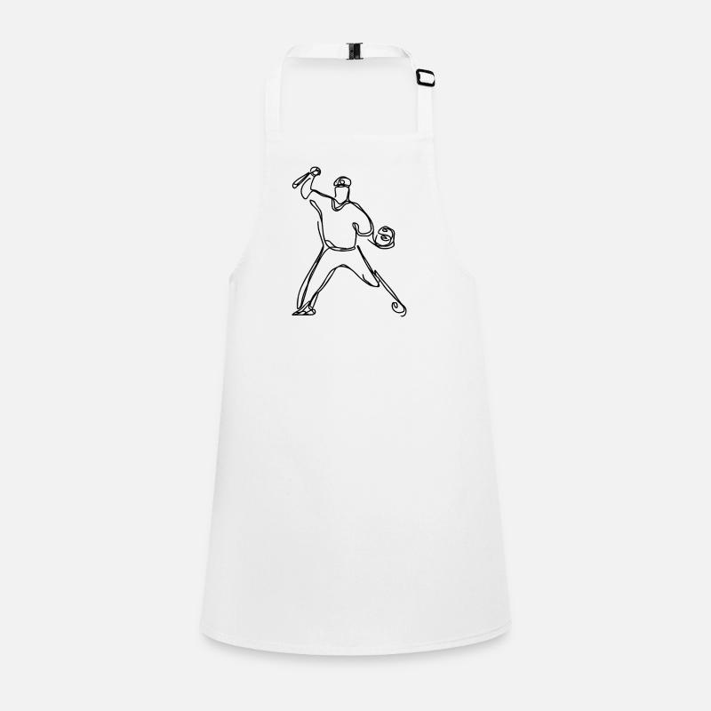 Baseball Player Drawing Children's Apron