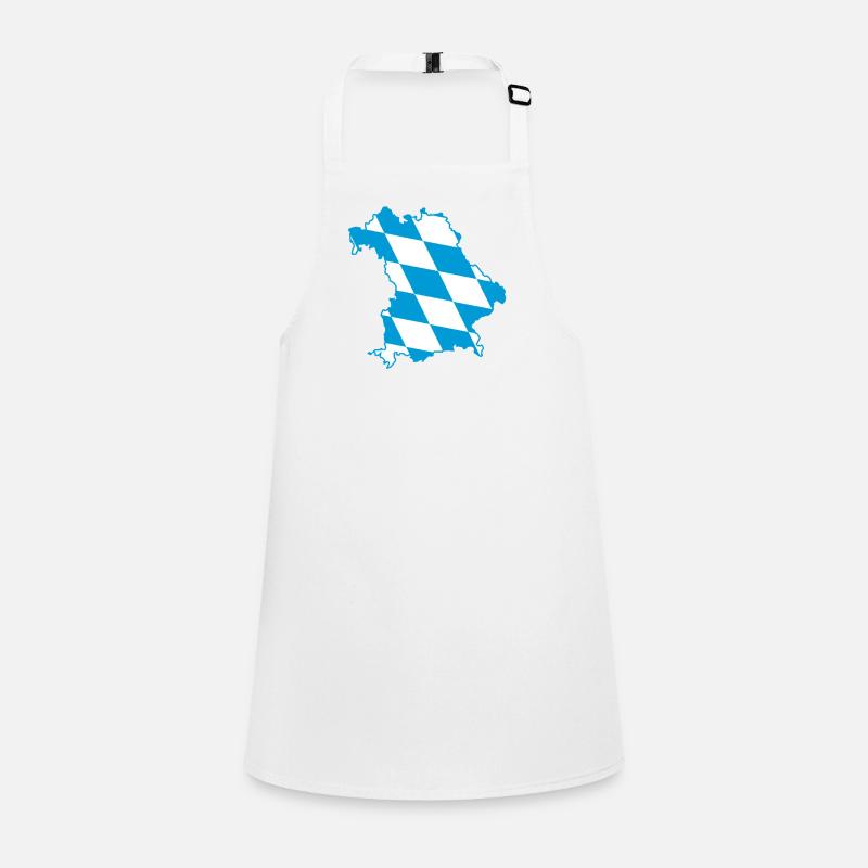 Bavaria map with blue and white diamond pattern Children's Apron