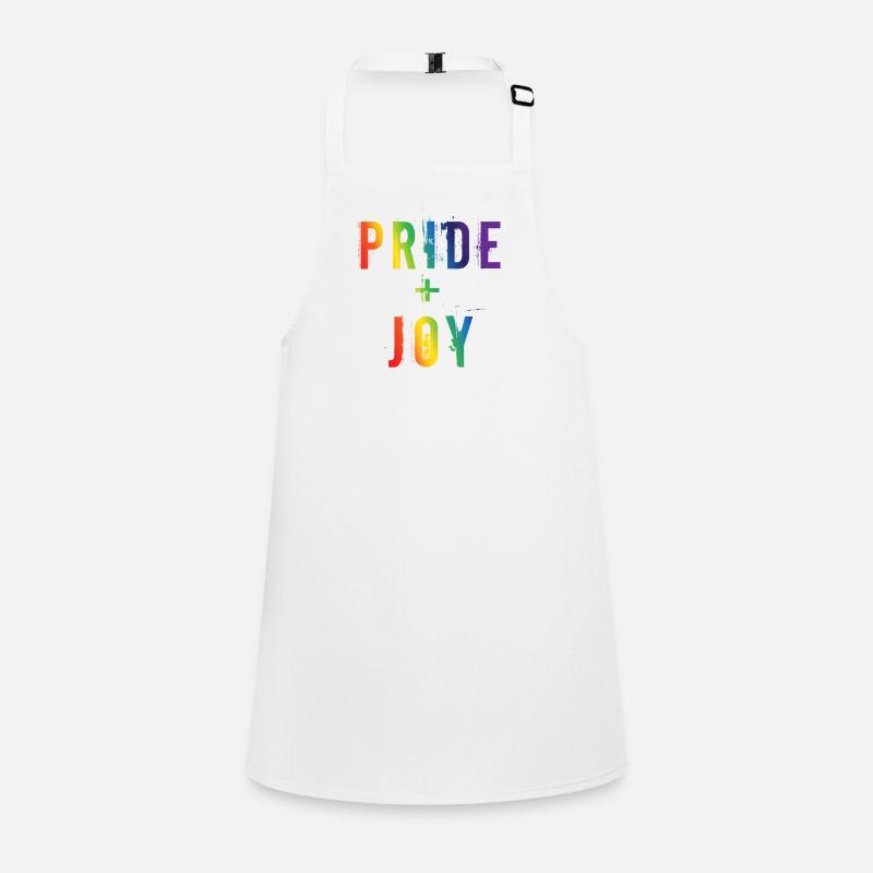 Conception typographique LGBTQ arc-en-ciel Pride Joy Tablier Enfant