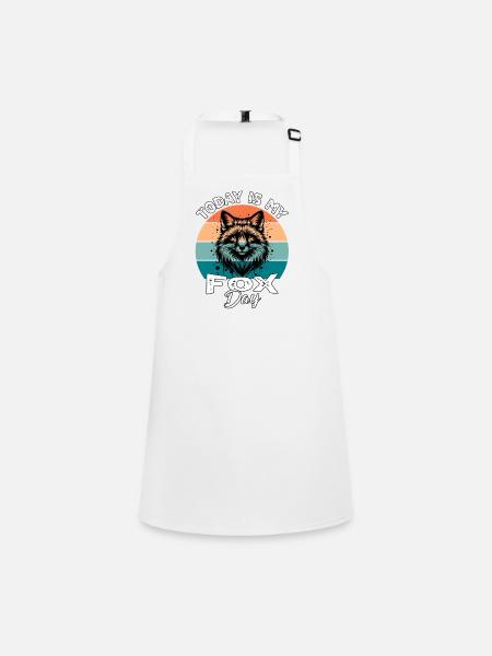 Red Fox Fox Fox - Children's Apron - white - Front