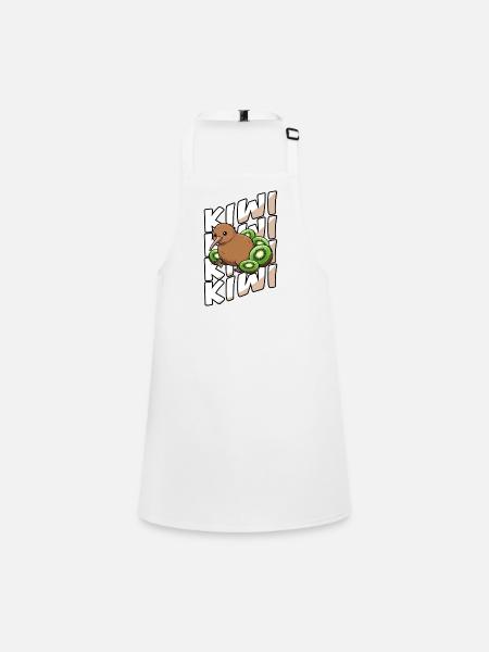 Kiwi Bird Kiwi Fruit Cute Kiwi New Zealander - Children's Apron - white - Front