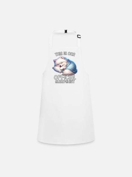 Lustiges Spitz Schlafshirt - Schürze für Kinder - Weiß - Vorne