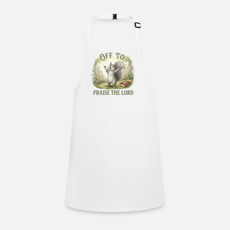 To praise the Lord Christ Squirrel Children's Apron