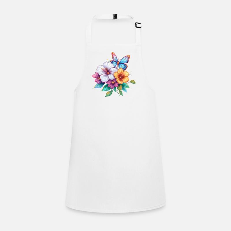 Blumenstrauß mit Schmetterling Schürze für Kinder