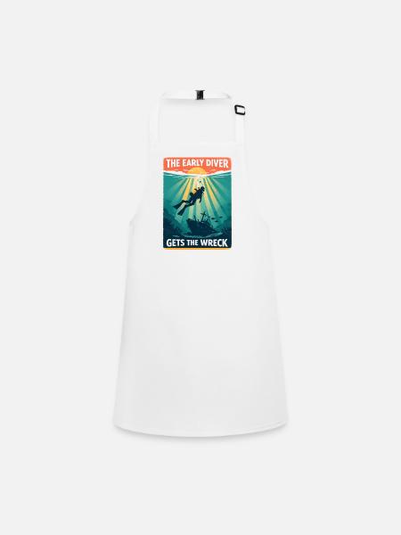Early diver finds wreck | Diving - Children's Apron - white - Front