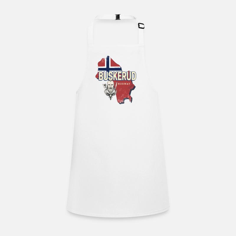 Buskerud in Norway Retro Province Map Children's Apron