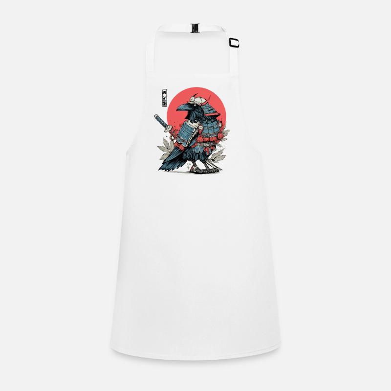 Crimson Samurai Raven Armor Children's Apron